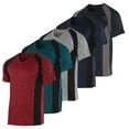 thumbnail image 1 of Real Essentials 5 Pack: Men’s V-Neck Dry-Fit Moisture Wicking Active Athletic Tech Performance T-Shirt, 1 of 7