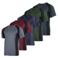 thumbnail image 1 of Real Essentials 5 Pack: Men’s V-Neck Dry-Fit Moisture Wicking Active Athletic Tech Performance T-Shirt, 1 of 7