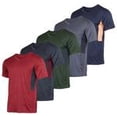 thumbnail image 1 of Real Essentials 5 Pack: Men’s V-Neck Dry-Fit Moisture Wicking Active Athletic Tech Performance T-Shirt, 1 of 7