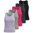 thumbnail image 1 of Real Essentials 5 Pack: Women’s Breeze Tech Racerback Tank Top – Sleeveless Workout Athletic Running Shirt (Plus Available), 1 of 6