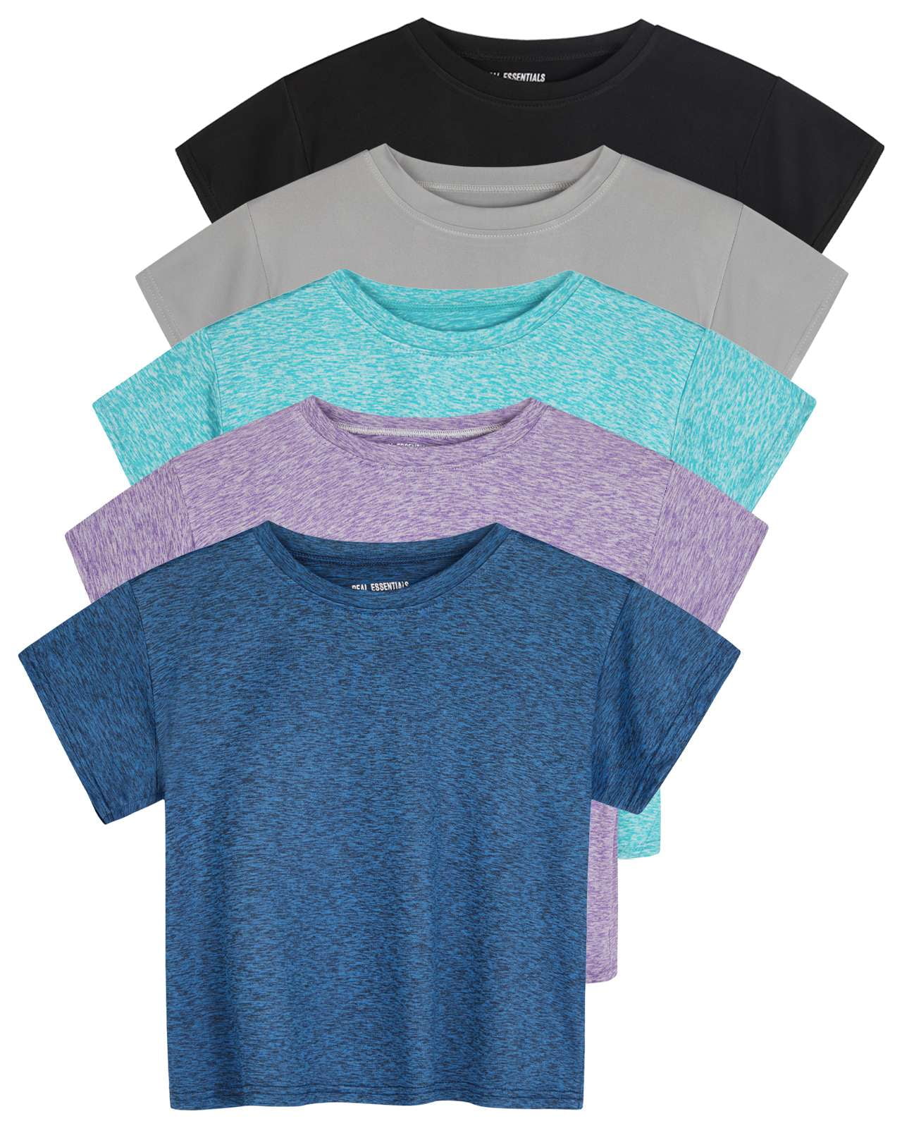Real Essentials 5 Pack Women s Dry Fit Crop Top Short Sleeve Crew real-essentials-5-pack-women-s-dry-fit-crop-top-short-sleeve-crew
