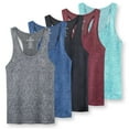 thumbnail image 1 of Real Essentials 5-Pack Women's Racerback Tank Top Dry-Fit Athletic Performance Yoga Activewear (Available in Plus Size), 1 of 7