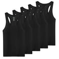 thumbnail image 1 of Real Essentials 5-Pack Women's Racerback Tank Top Dry-Fit Athletic Performance Yoga Activewear (Available in Plus Size), 1 of 7