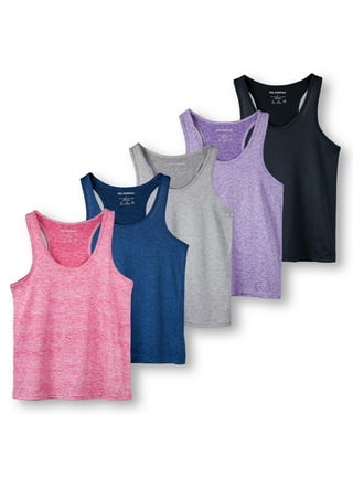 Women's Ribbed Workout Tank Tops with Built in Bra Racerback Athletic Top 