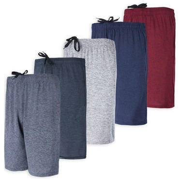 Real Essentials 5-Pack Youth Dry-Fit Active Athletic Basketball Gym Shorts With Pockets Boys & Girls