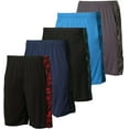 thumbnail image 1 of Real Essentials 5-Pack Youth Dry-Fit Active Athletic Basketball Gym Shorts With Pockets Boys & Girls, 1 of 6