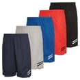 thumbnail image 1 of Real Essentials Boys Mesh Performance 5-Pack Shorts with Pockets, Sizes 4-18, 1 of 7