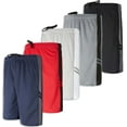 thumbnail image 1 of Real Essentials Boys' 5-Pack Mesh Active Athletic Performance Basketball Shorts With Pockets, 1 of 7