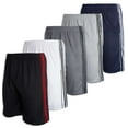 thumbnail image 1 of Real Essentials Boys' 5-Pack Mesh Active Athletic Performance Basketball Shorts With Pockets, 1 of 7