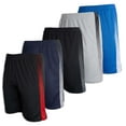 thumbnail image 1 of Real Essentials Boys' 5-Pack Mesh Active Athletic Performance Basketball Shorts With Pockets, 1 of 7
