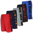 thumbnail image 1 of Real Essentials Boys Mesh Performance 5-Pack Shorts with Pockets, Sizes 4-18, 1 of 6