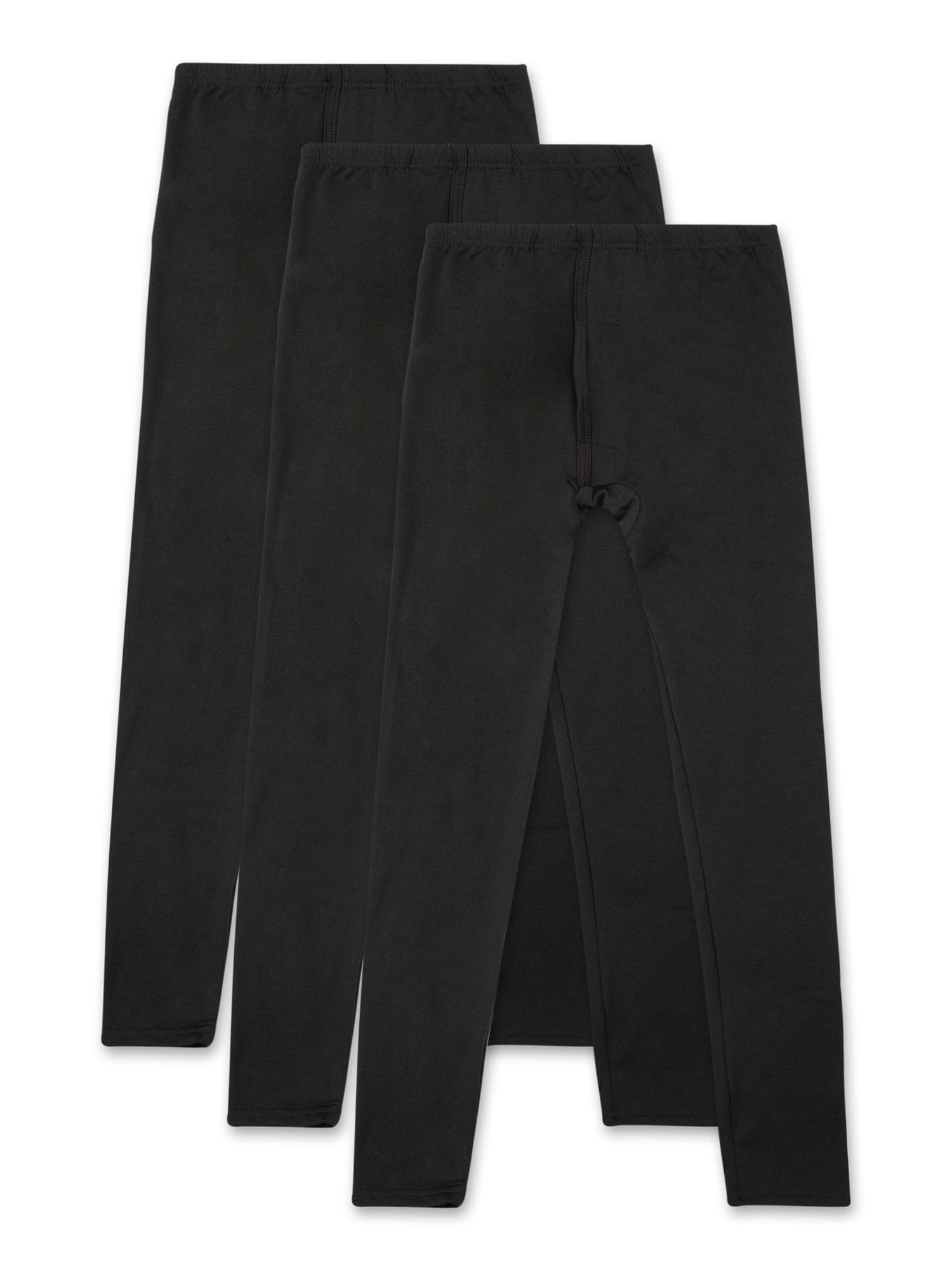 Real Essentials Boys Thermal Bottoms, 3 Pack Fleece Lined Thermal Pants Sizes S (6-7) - XL (16-18) - image 1 of 5