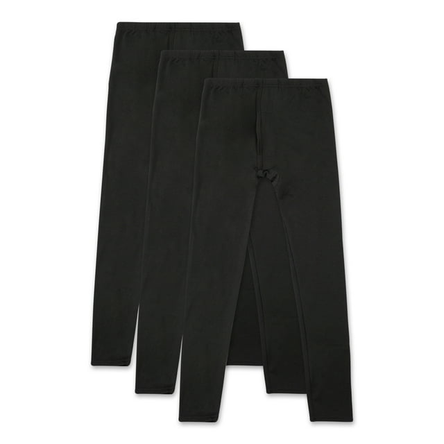 Real Essentials Boys Thermal Bottoms, 3 Pack Fleece Lined Thermal Pants Sizes S (6-7) - XL (16-18)