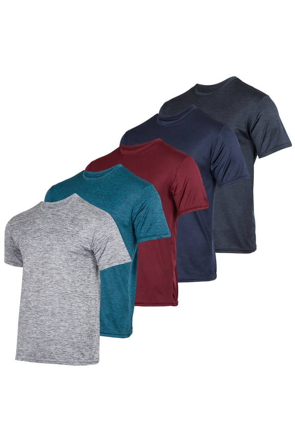 Boys Undershirts, 5 Pack Dry-Fit Moisture Wicking Performance Undershirts Sizes S (6-7) - XL (16-18)