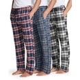 thumbnail image 1 of Real Essentials 3 Pack: Men's Soft Cotton Flannel Pajama Pants PJ Lounge Bottoms Elastic Waist Pockets (Big and Tall), 1 of 9