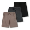 thumbnail image 1 of Real Essentials Men's 3-Pack Soft Knit Sleep Shorts, Sizes S-3XL, Mens Pajamas, 1 of 6