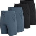 thumbnail image 1 of Real Essentials Men's 4-Pack Cotton Sleep Shorts, Sizes S-2XL, Mens Pajamas, 1 of 6