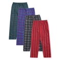 thumbnail image 1 of Real Essentials Men's 4-Pack Microfleece Sleep Pants, Sizes S-3XL, Mens Pajamas, 1 of 4