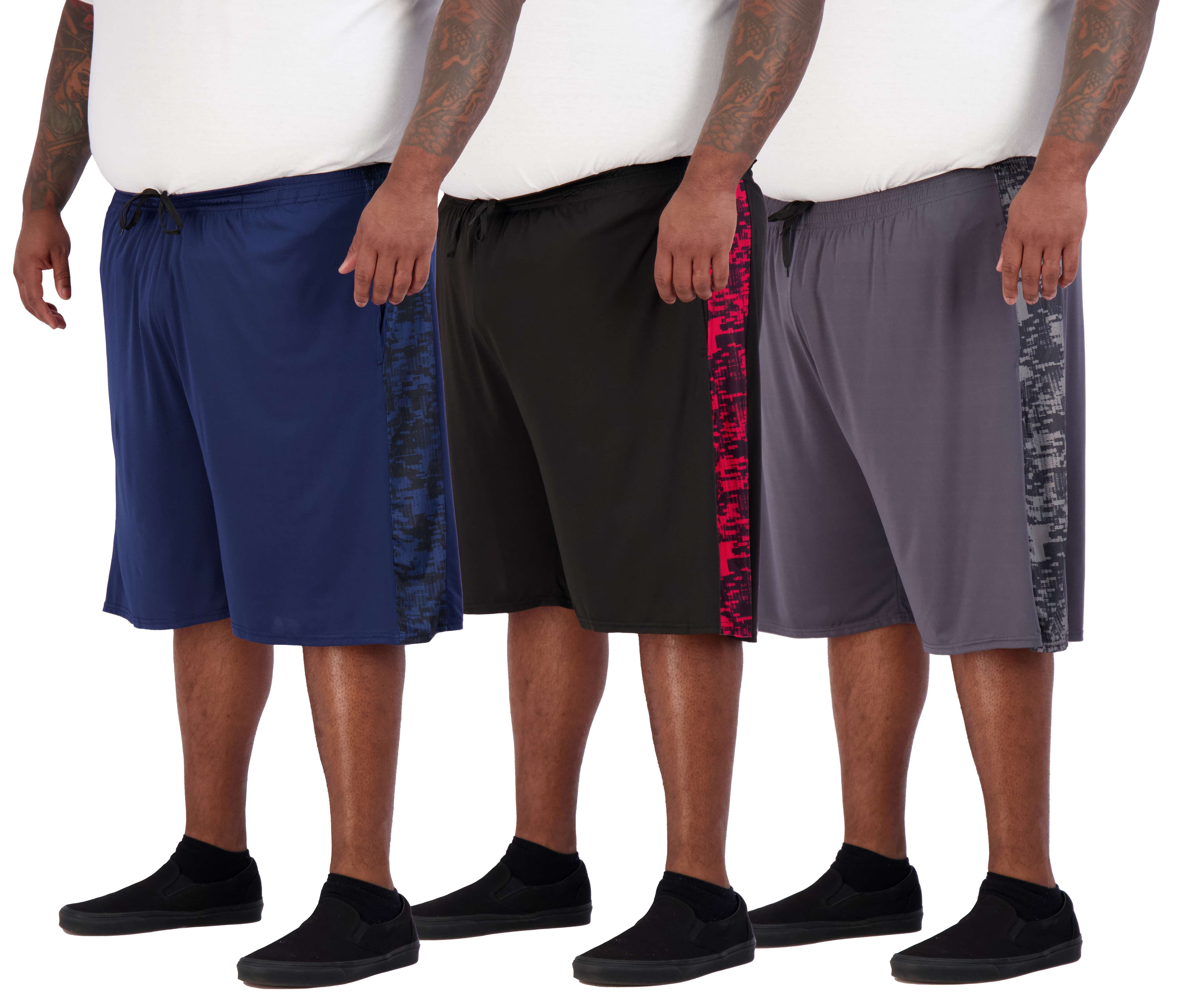 Men's Big & Tall Dry Fit Athletic Shorts 3-Pack - Moisture Wicking, Quick Dry, With Side Pockets, Sizes 3X To 5X - View #11