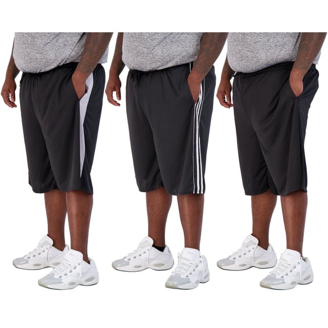 Real Essentials Men's Big & Tall 3-Pack Dry Fit & Mesh Active Athletic ...