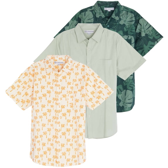 Real Essentials Men's Regular-Fit Short-Sleeve Poplin Shirt (Available In Big & Tall)
