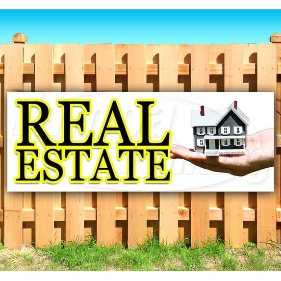 Real Estate 13 oz Vinyl Banner With Metal Grommets