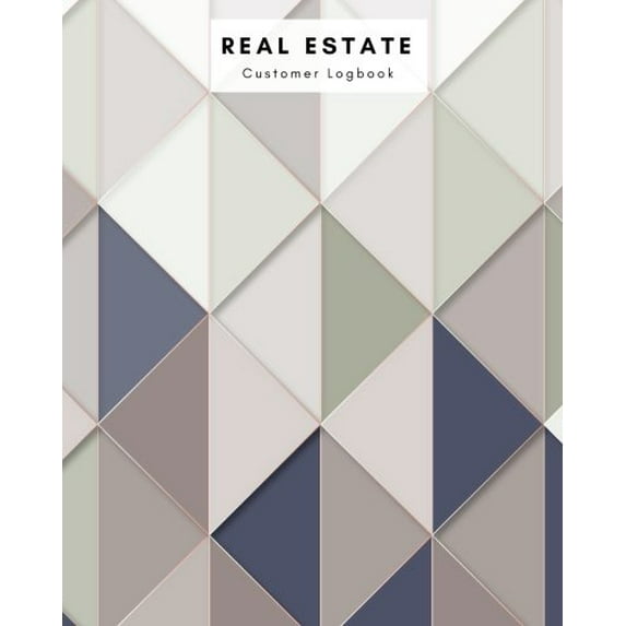 Pre-Owned Real Estate Customer Logbook: Geometric Notebook Management Planner