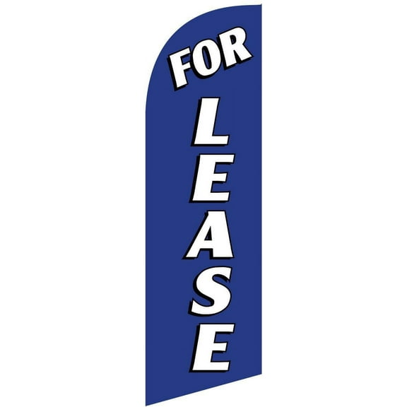 Real Estate FOR LEASE Feather Banner Flag - INCLUDED CARRY BAG, POLE KIT, and HARDWARE - LIMITED TIME OFFER