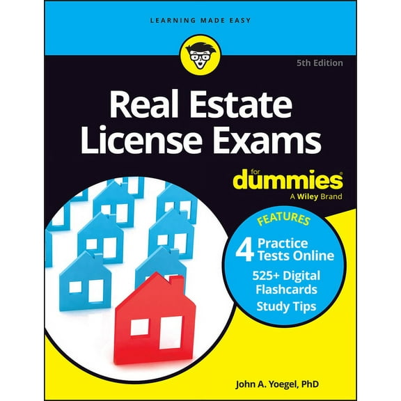 Real Estate License Exams for Dummies: Book + 4 Practice Exams + 525 Flashcards Online, 5th ed. (Paperback)