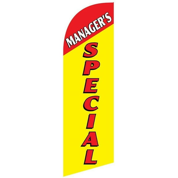 Real Estate MANAGER'S SPECIAL Feather Banner Flag Managers Special - INCLUDES CARRY BAG, 8ft POLE KIT, and HARDWARE - LIMITED TIME OFFER