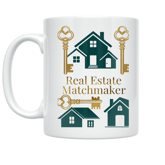 Real Estate Matchmaker Design - Real Estate Agent - 11 oz Ceramic Coffee Mug