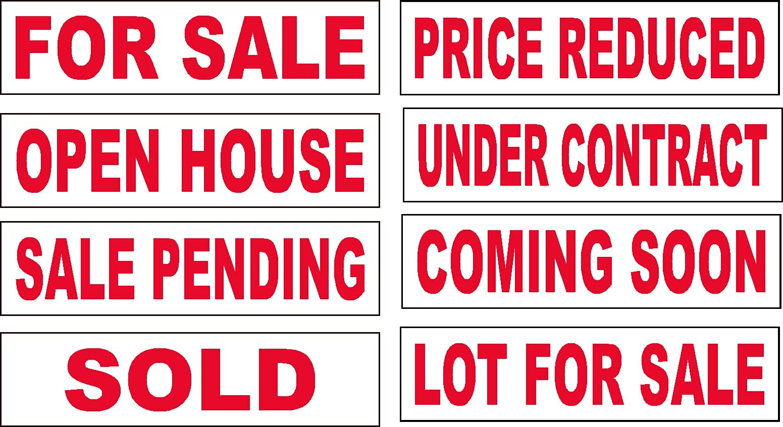 6x24 Office For Lease Red & White Real Estate Rider Sign Buy 1 Get 1 FREE Double Sided - Canada