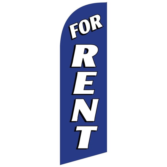 Real EstateFor Rent Flag Sign with Flag Pole, Ground Stake, and Travel Bag