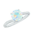 thumbnail image 1 of Rosec Jewels Real Ethiopian Opal Solitaire Promise Ring, Bypass Ring (AAA Quality), 10K White Gold, US 9.50, 1 of 10