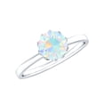 thumbnail image 1 of Rosec Jewels Real Ethiopian Opal Solitaire Ring for Women (8 mm, 2 CT, AAA Grade), 10K White Gold, US 10.50, 1 of 10