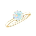 thumbnail image 1 of Rosec Jewels Real Ethiopian Opal Solitaire Ring for Women (8 mm, 2 CT, AAA Grade), 18K Yellow Gold, US 3.50, 1 of 10