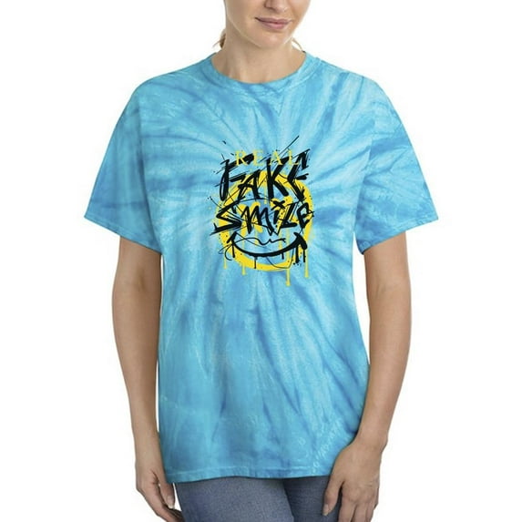 Real Face Smile Grunge Tie Dye Cyclone Women -Image by Shutterstock, Female XX-Large
