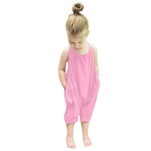 Real Fancy Baby Cute Summer Jumpsuits for Girls Kids Backless Harem Strap Romper Jumpsuit Toddler Pants Size 2-8Y