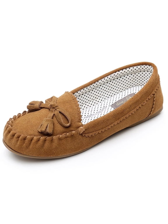 Moccasin Slippers for Women Flat Casual Comfortable Loafer Shoes Womens Moccasin Slippers Spring Driving Moccasins Shoes(Tan)