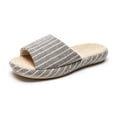 thumbnail image 1 of Real Fancy Women Mens Footbed Unisex Linen Cotton Open-Toe Home Slippers Indoor Shoes Casual Flax Soft Non-Slip EVA Sole Shoes, 1 of 6