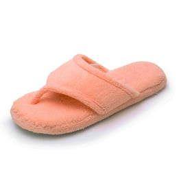 Women s Fuzzy Flip Flop Slippers Faux Fur Open Toe Slide Slipper House Memory Foam Slip on Slippers Walmart