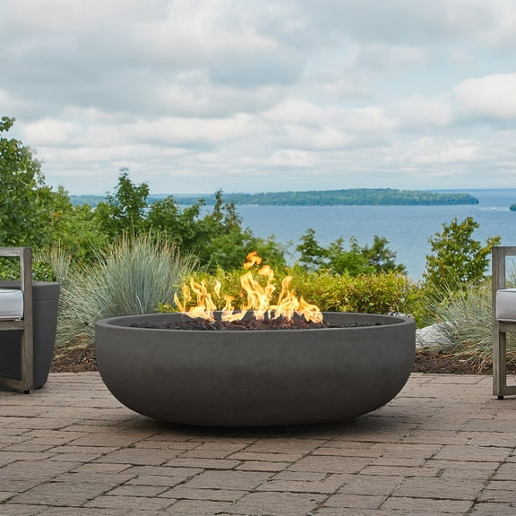 Real Flame 302Ng Carson 48 In. Wide 120,000 BTU Natural Gas Fire Pit - Carbon