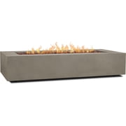 Real Flame 70" Rectangle LP Fire Table with Gas Conversion Kit in Mist Gray