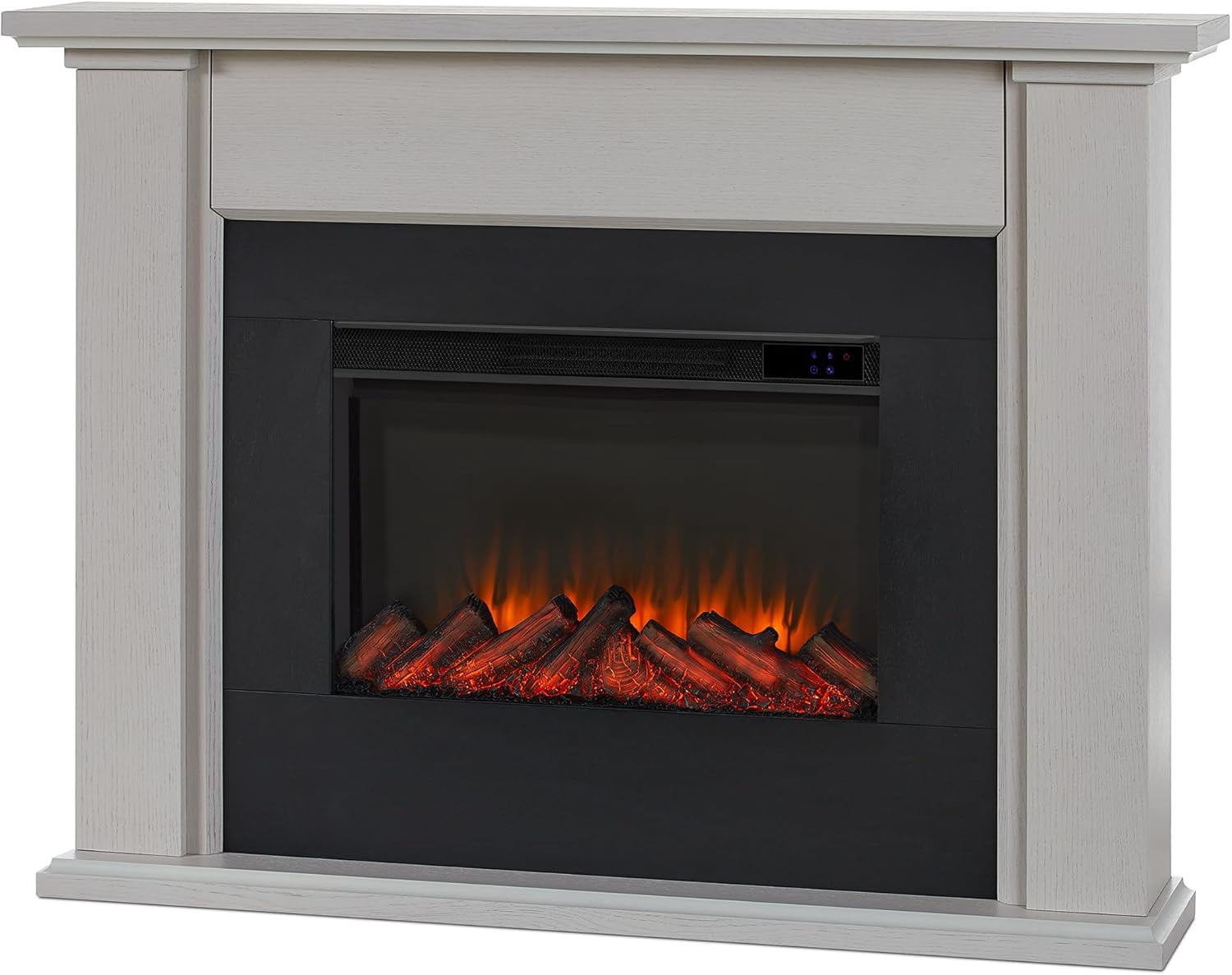 Real Flame Tejon 52" Slim Electric Fireplace in Bone White
