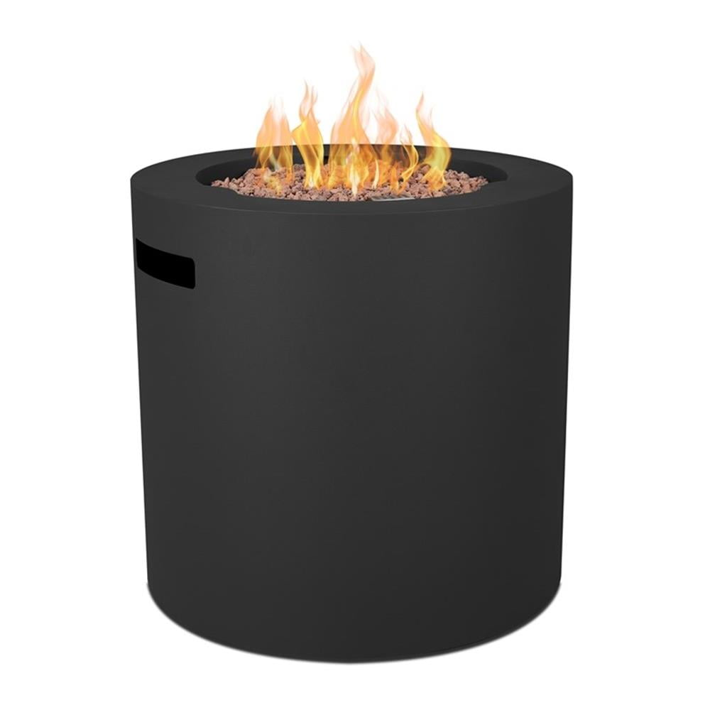 Hephaestus 24" Black Steel Round Propane Fire Pit Table