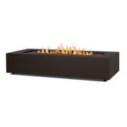 Real Flame Aegean 70-inch Rectangle Steel Propane or Natural Gas Fire Pit Table in Dark Bronze