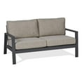 thumbnail image 1 of Real Flame Aegean Aluminum Outdoor 2-Seat Sofa with Cushions in Slate Gray/Tan, 1 of 7