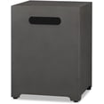 thumbnail image 1 of Real Flame Metal Propane Tank Cover, Conceals a 20 lb Tank and Doubles as a Side Table, Weathered Slate, 1 of 6