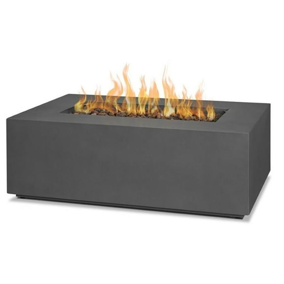 Real Flame Aegean Small Propane Fire Table with Conversion Kit in Slate