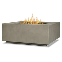 Real Flame Aegean Stainless Steel Fire Table with Conversion Kit in Mist Gray